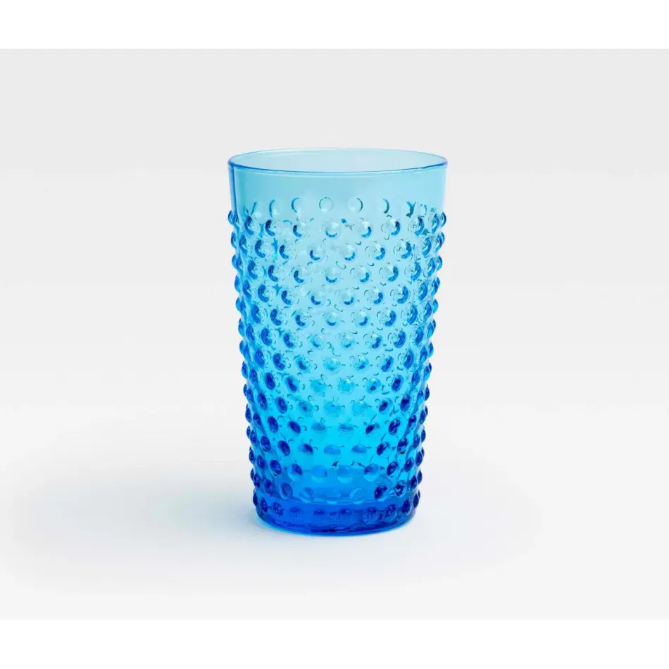 Sofia True Blue Highball Glass, Hand Blown, Pack of 6