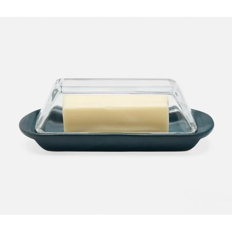 Lessie Midnight Teal, Rectangular Butter Dish