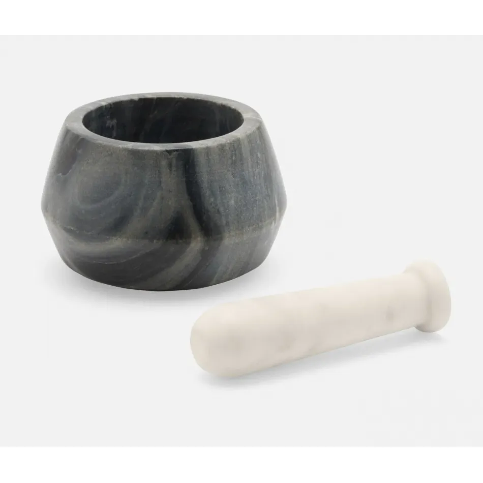 Moira Black/White, Mortar and Pestle, Marble