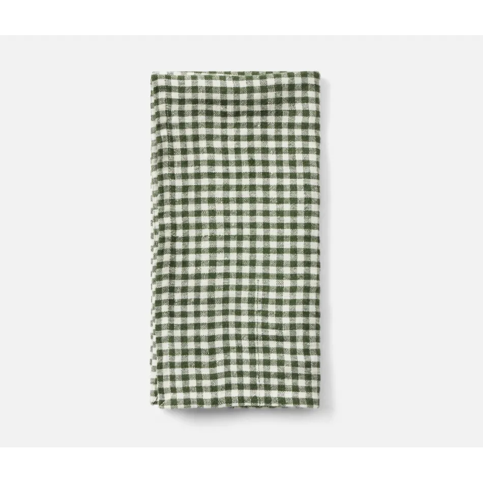 Blake Green/White, Gingham Napkin, 20x20, Pack of 4