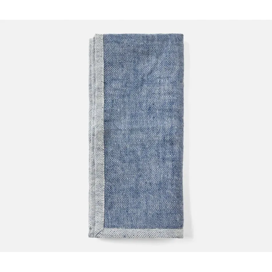 Gianna Navy/White Kitchen Towel Linen 20"X28", Pack of 2