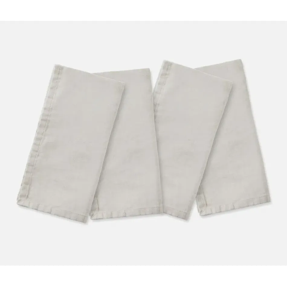 Montague Light Gray, Napkin, Linen, 20"x20", Pack of 4