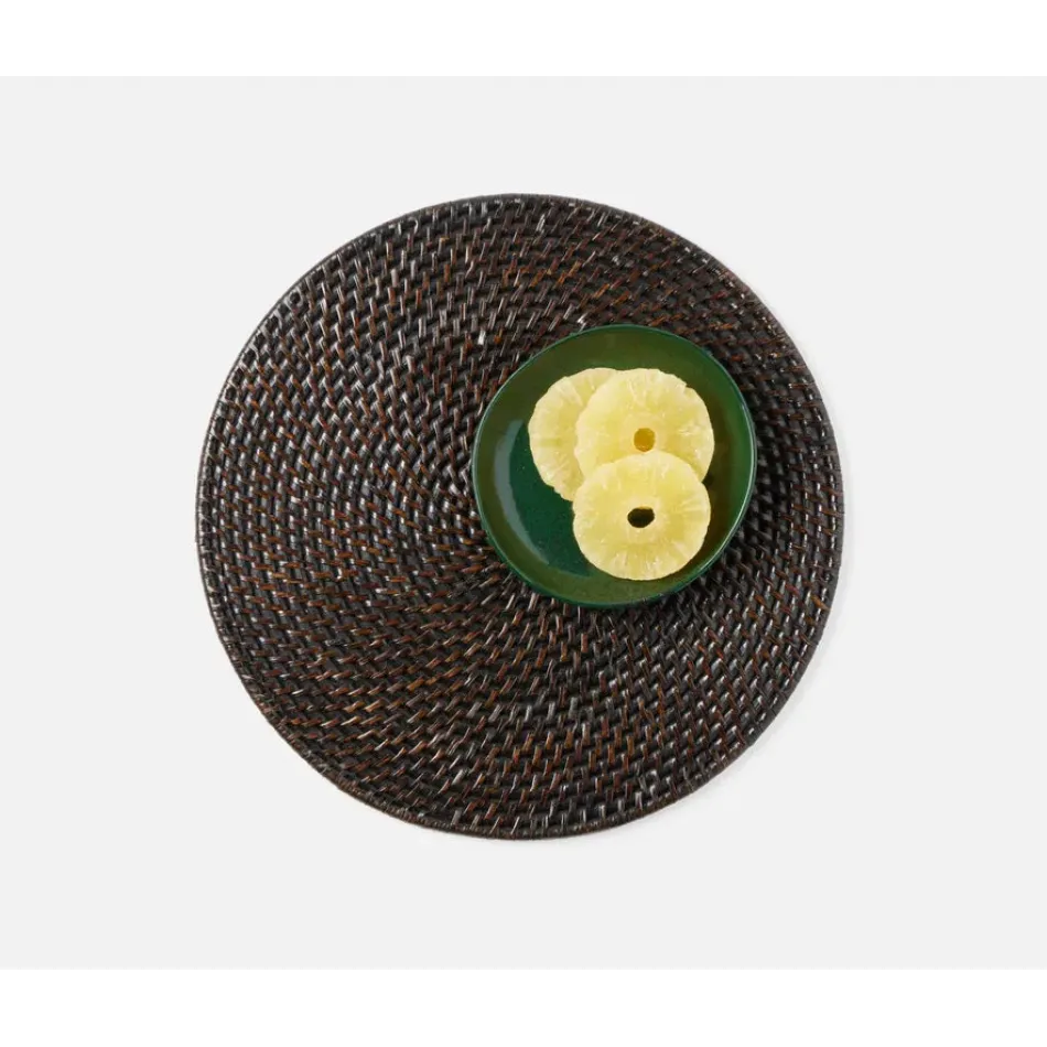 Brianne Polished Espresso, Round Placemat, Rattan, Pack of 4
