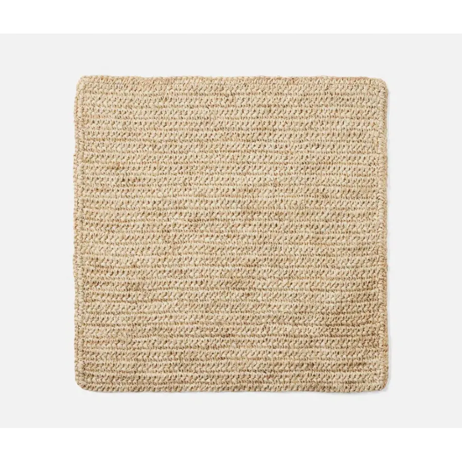 Emmy Natural Square Placemat Crochet, Pack of 4