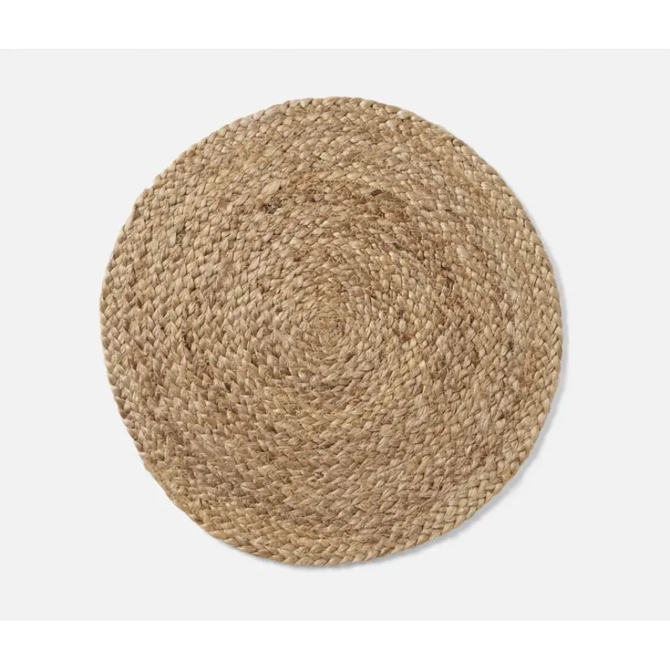 Grant Dark Natural Round Placemat Jute Pack Of 4