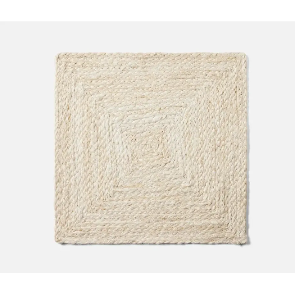 Grant Ivory, Square Placemat, Jute, Pack of 4