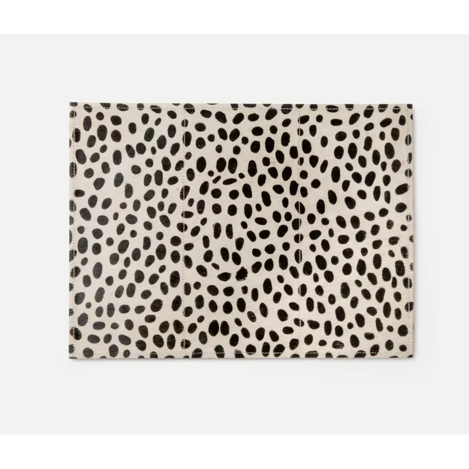 Harper Dalmatian Print Rectangular Placemat Hair-On-Hide, Pack of 2