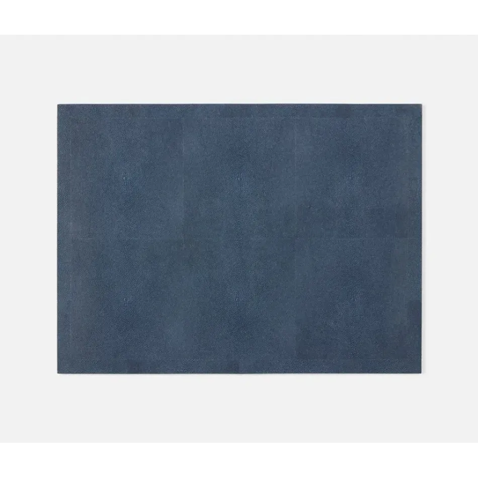 Henry Navy, Rectangular Placemat, Realistic Faux Shagreen, Pack of 2