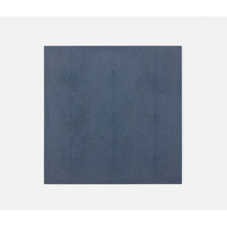 Henry Navy, Square Placemat, Realistic Faux Shagreen, Pack of 2