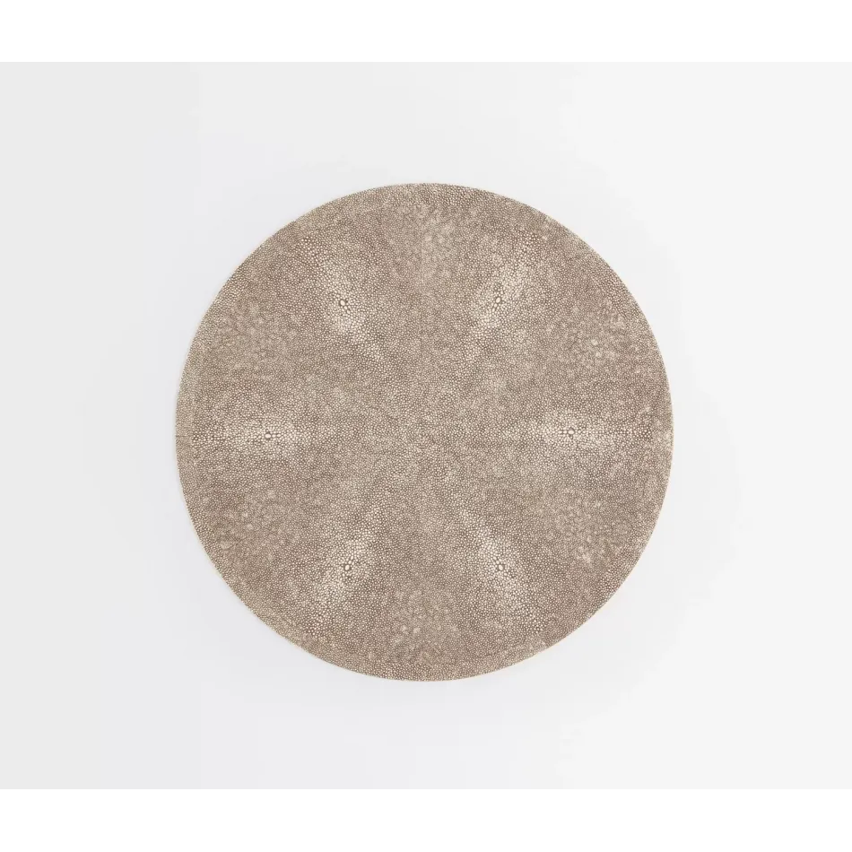 Henry Sand, Round Placemat, Realistic Faux Shagreen, Pack of 2