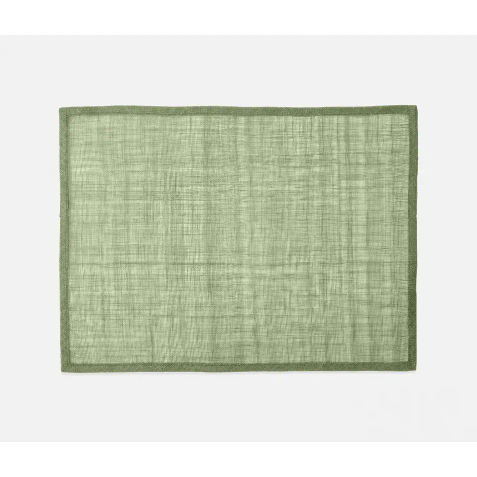 June Green Quartz Rectangular Placemat Abaca, Pack of 4