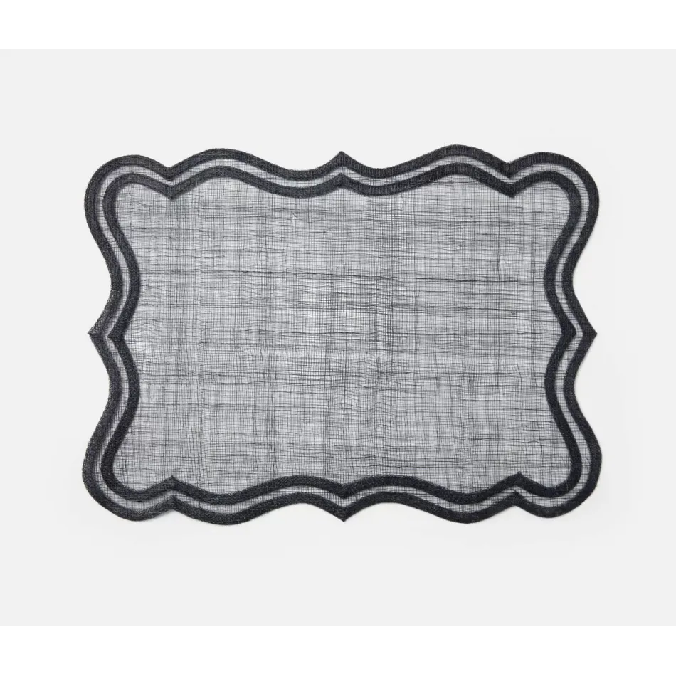 Lorisa Dark Navy, Rectangular Placemat, Abaca, Pack of 4