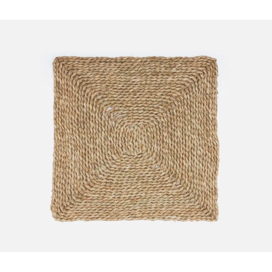 Lucian Aged Seagrass Square Placemat, Pack of 4