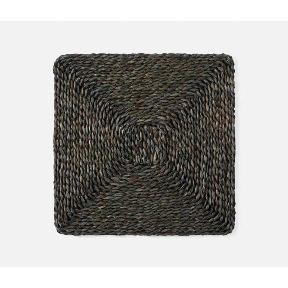 Lucian Charcoal Seagrass, Square Placemat, Pack of 4