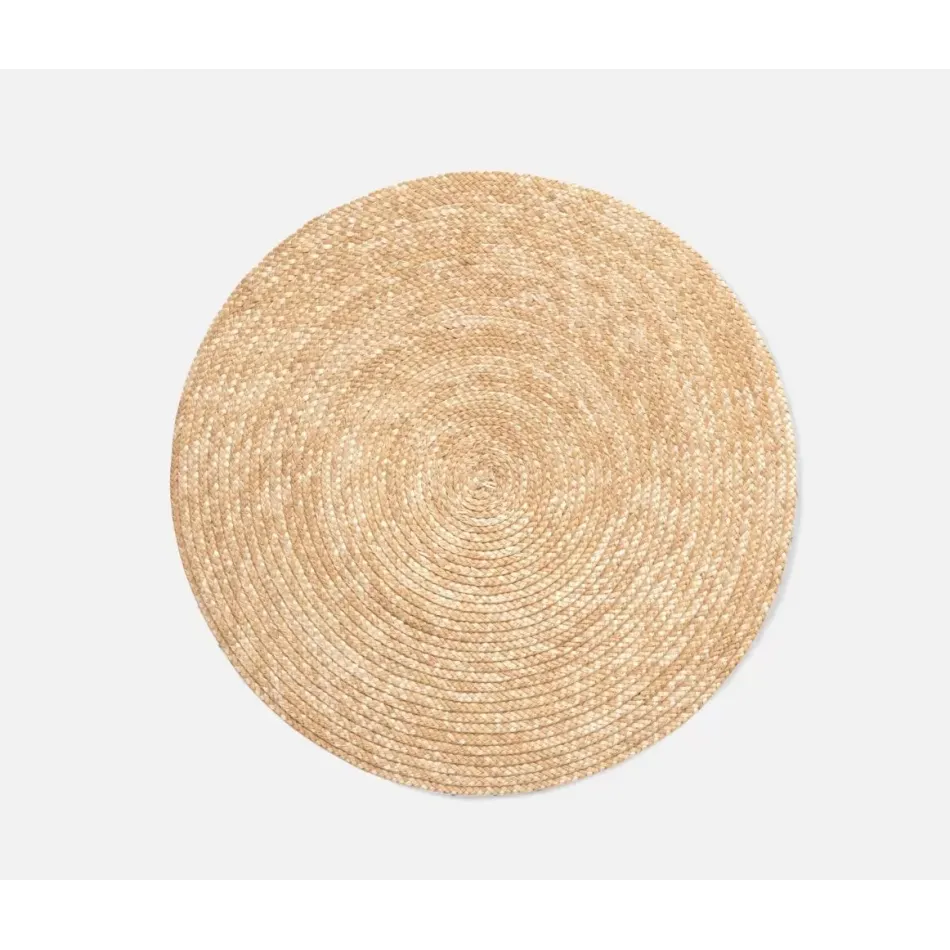 Mila Natural, Round Placemat, Straw, Pack of 4