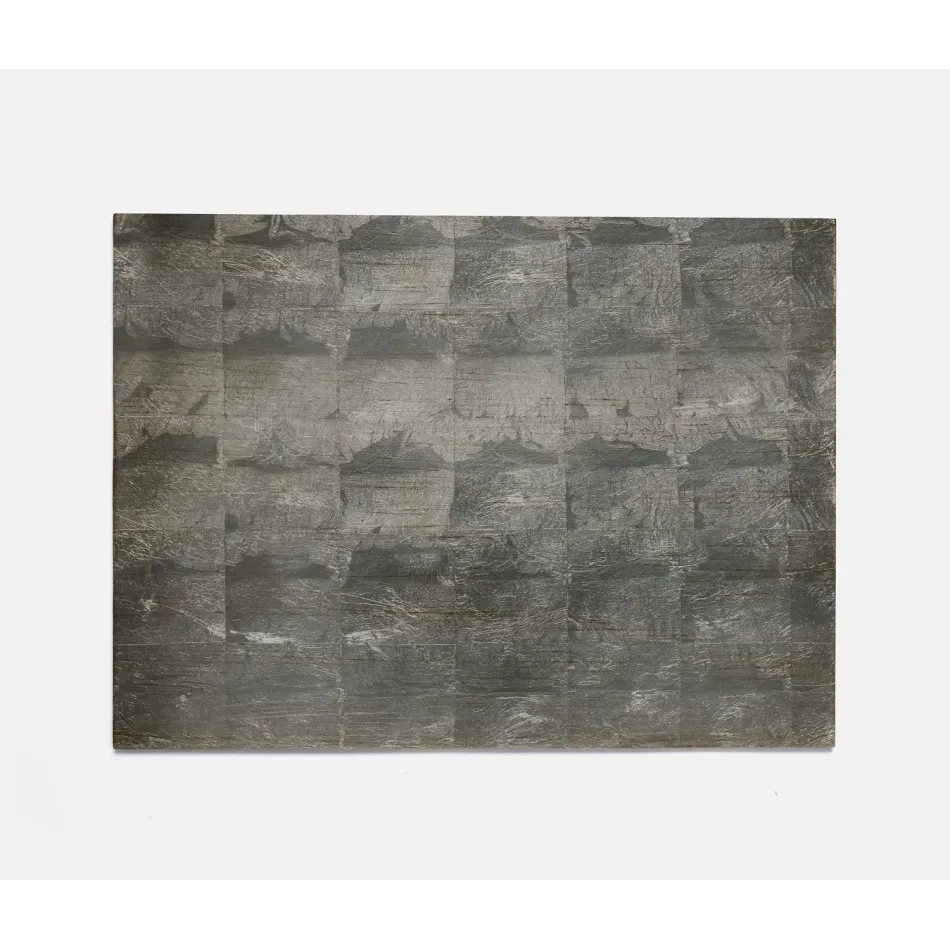 Odessa Antiqued Smoke, Rectangular Placemat, Silver Leaf, Pack of 2