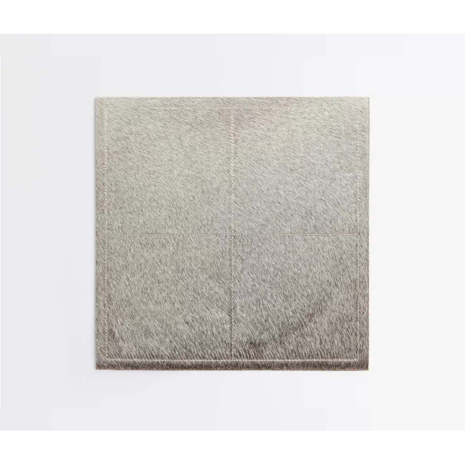 Tanner Gray, Square Placemat, Hair-On-Hide, Pack of 2