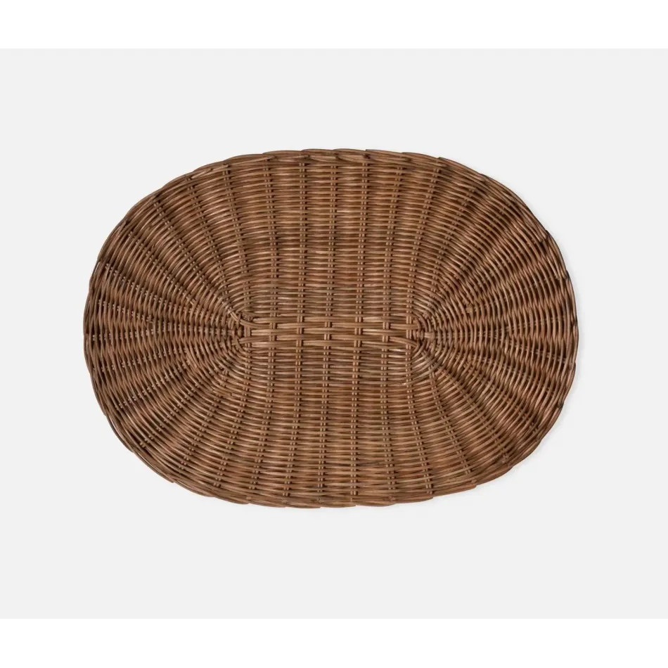 Tisbury Honey Rattan Oval Placemat, Pack of 4
