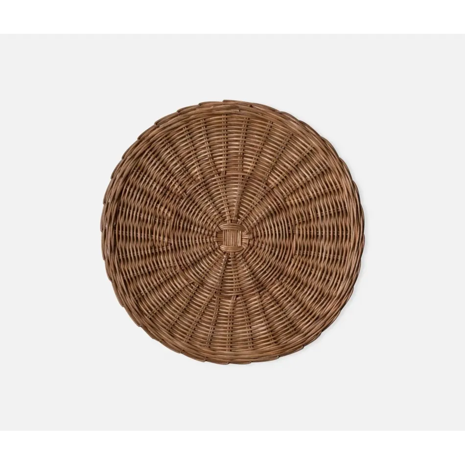 Tisbury Honey Rattan Round Placemat, Pack of 4