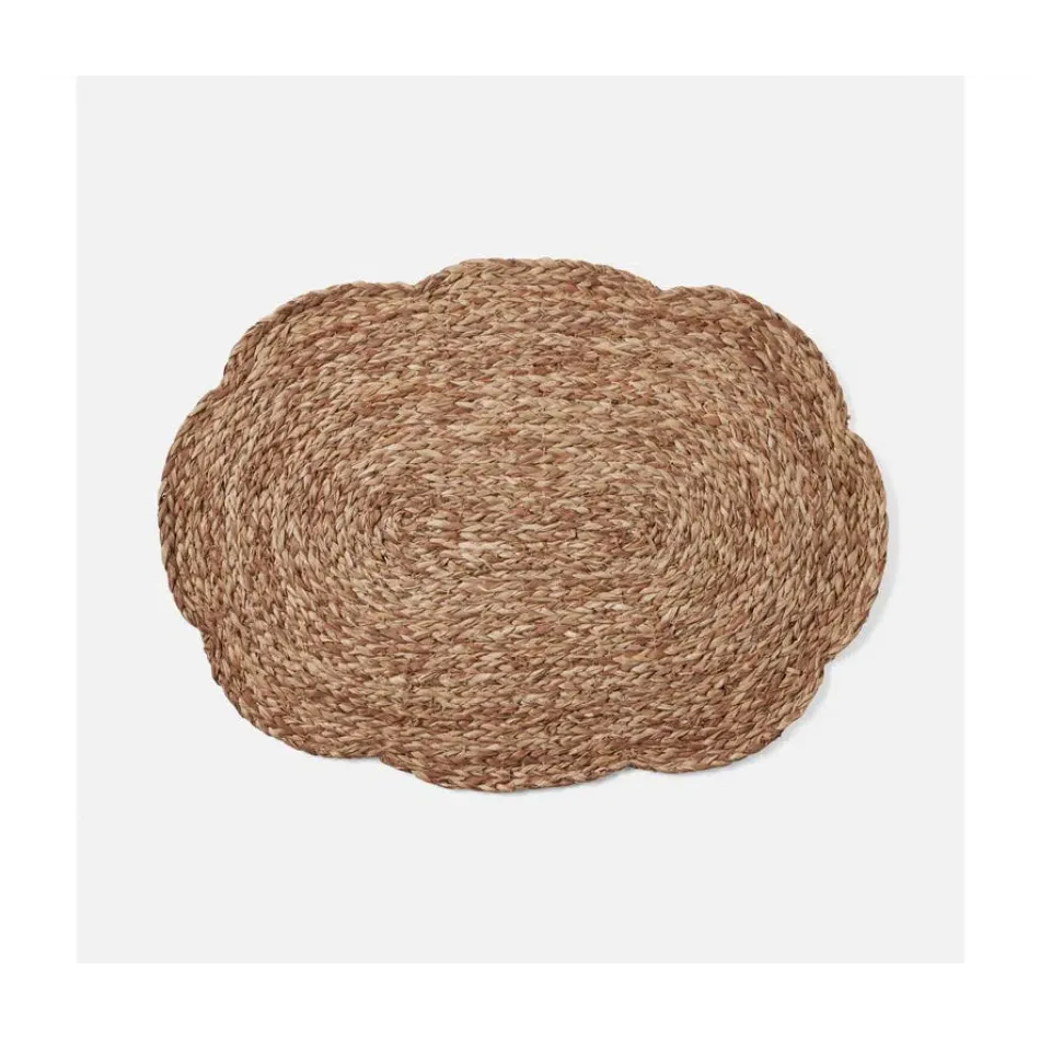 Vera Mixed Taupe, Flower Oval Placemat, Raffia, Pack of 4