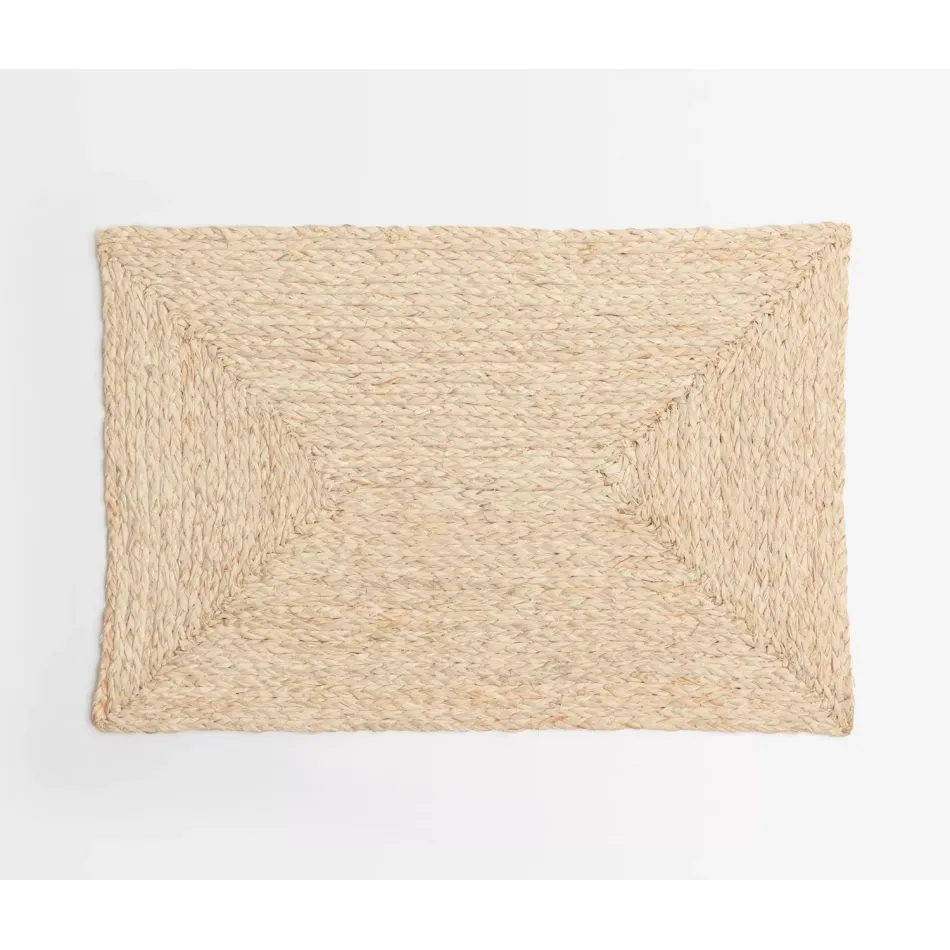 Zoey Bleached Rectangular Placemat Raffia, Pack of 4