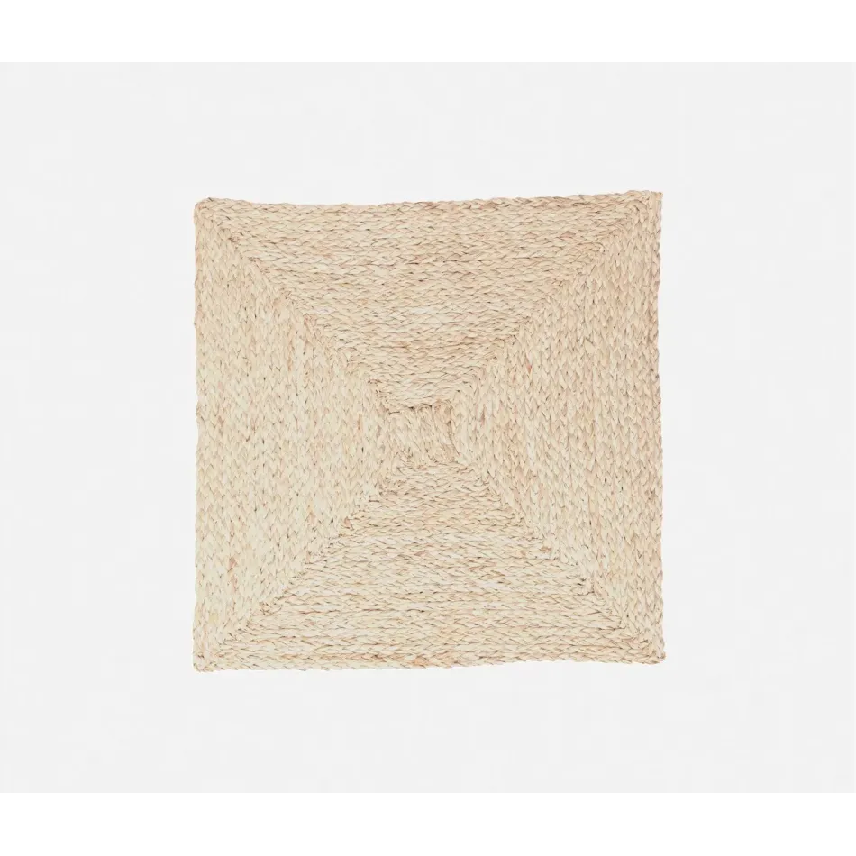 Zoey Bleached Square Placemat Raffia, Pack of 4