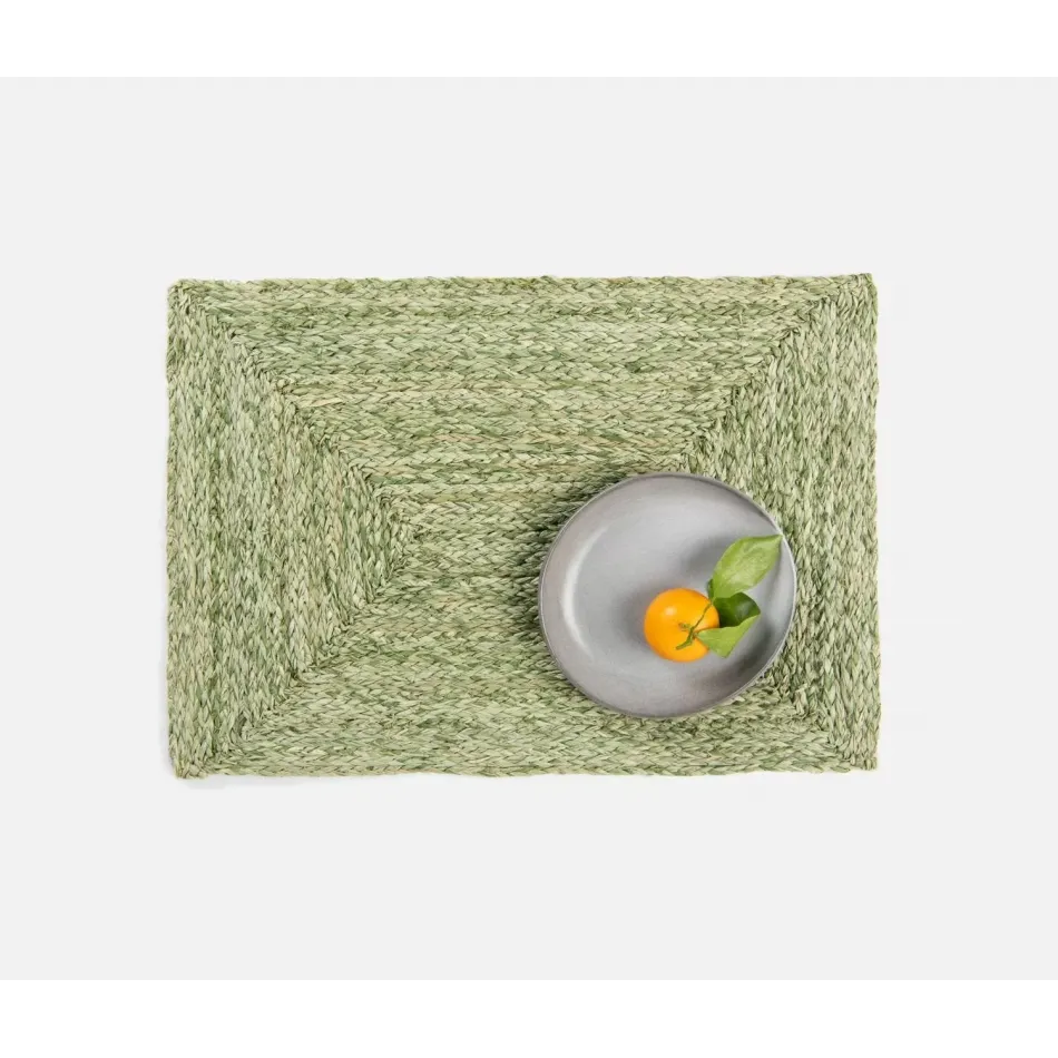 Zoey Pale Green, Rectangular Placemat, Raffia, Pack of 4