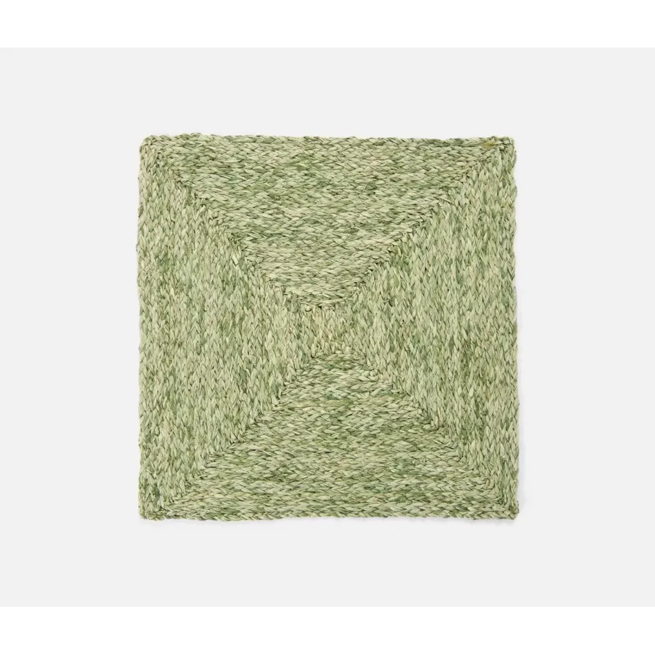 Zoey Pale Green, Square Placemat, Raffia, Pack of 4