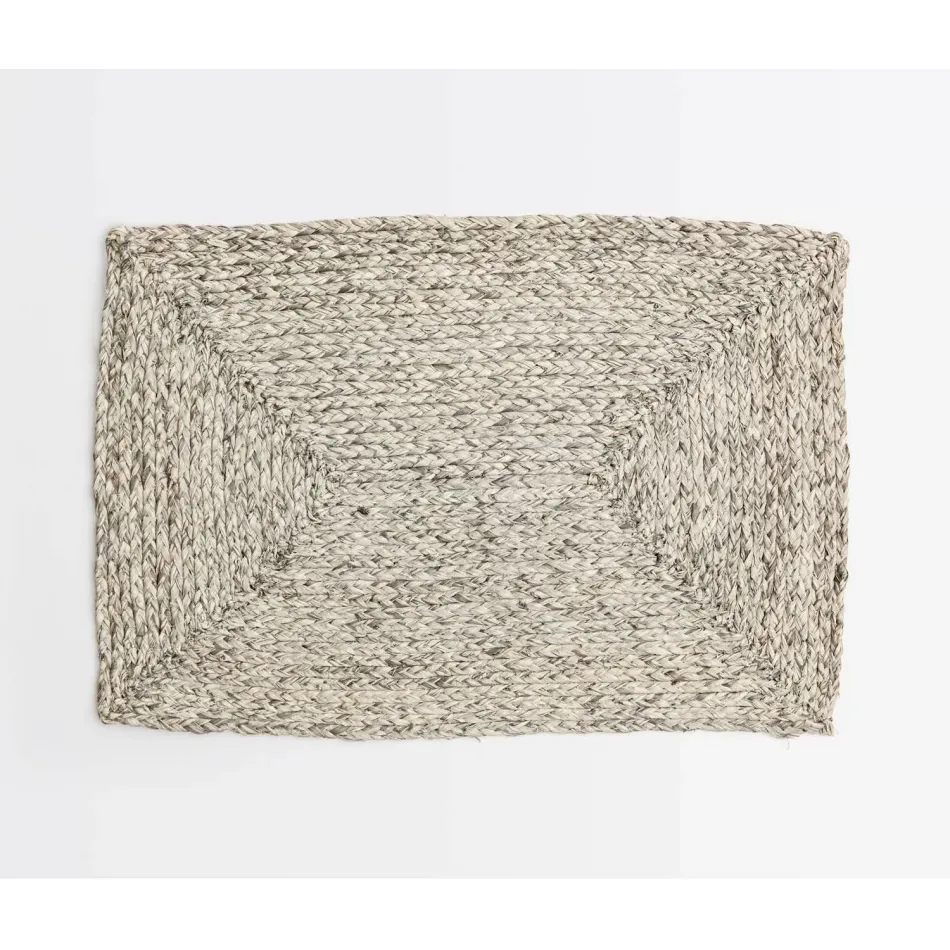 Zoey Mixed Gray, Rectangular Placemat, Raffia, Pack of 4