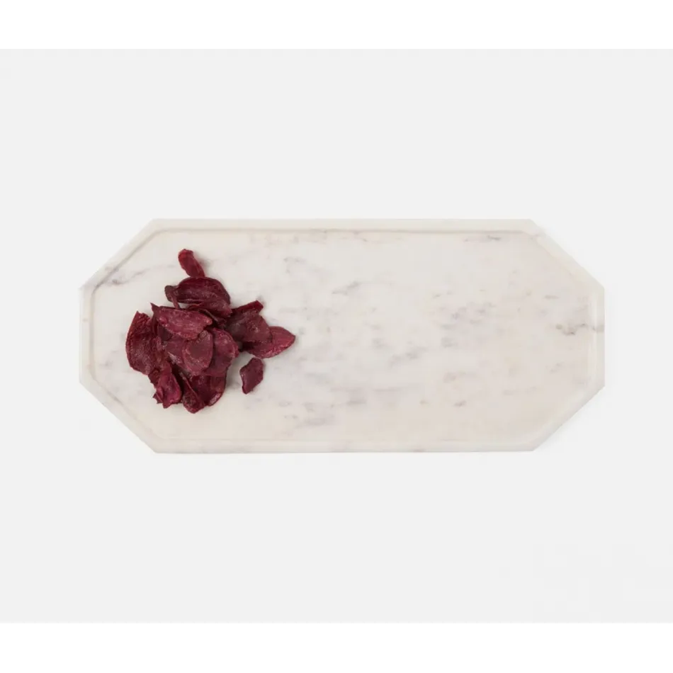Aila White Marble, Serving Tray, Large