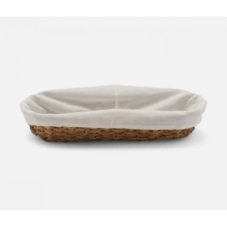 Azalea Natural, Oblong Tray with Liner, Braided Grass, Small, Pack of 2