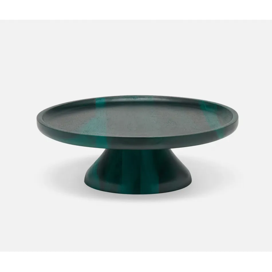 Bryson Emerald, Cake Stand, Acacia Wood, 12"D