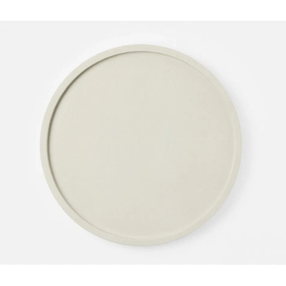 Calvin Blanc BR, Lazy Susan, Realistic Faux Shagreen, 18"D