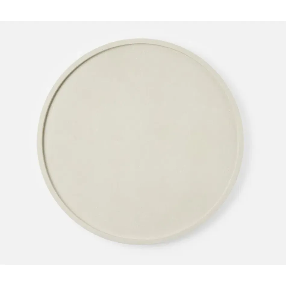 Calvin Blanc Lazy Susan Realistic Faux Shagreen