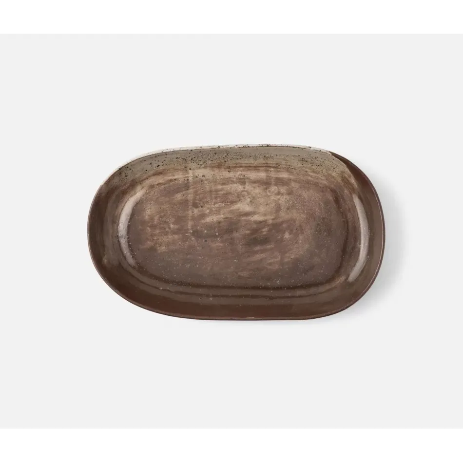 Dexter Lava Clay Oval Serving Platter Small, Pack of 2