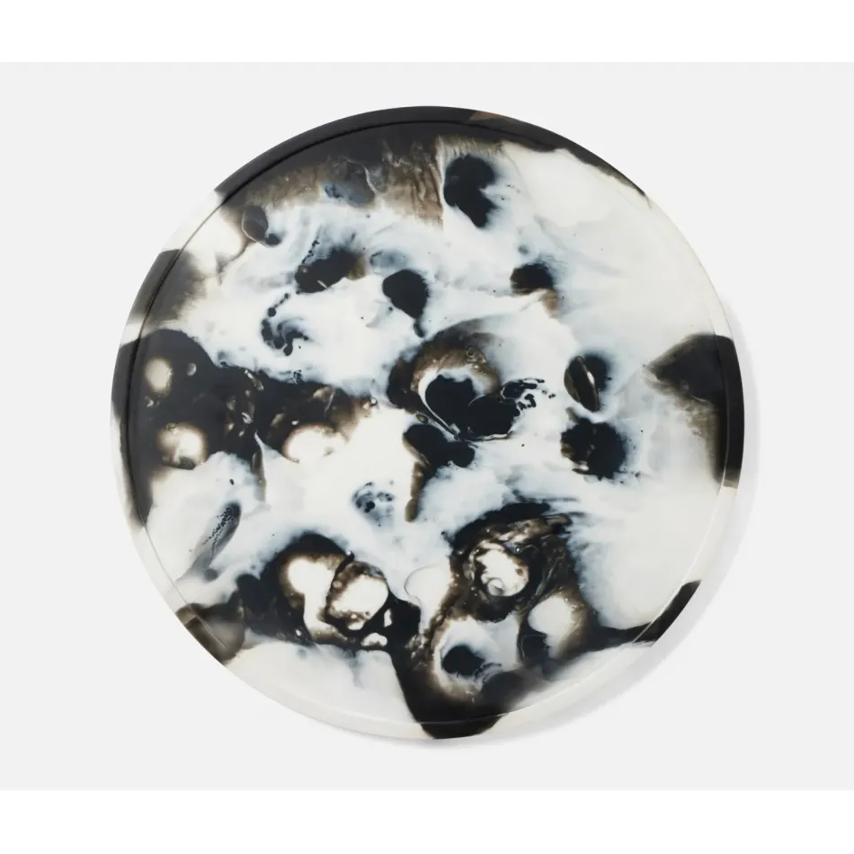 Hugo Black Swirled Lazy Susan Resin