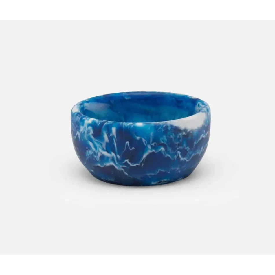 Hugo Blue Swirled Serving Bowl Resin 3X1.5, Pack of 2