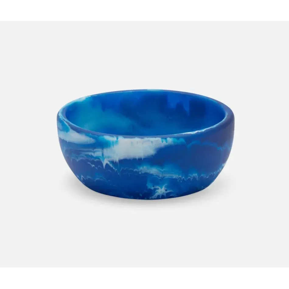 Hugo Blue Swirled Serving Bowl Resin