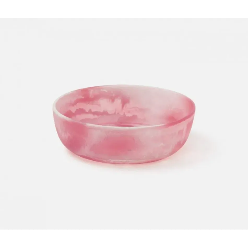 Hugo Pink Swirled Serving Bowl Resin Small, Pack of 2