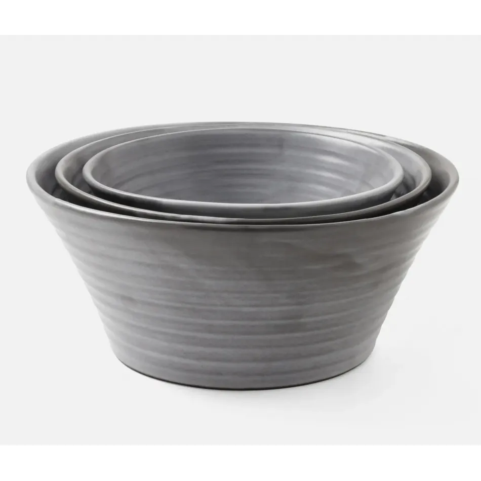 Jules Cement Glaze, Serving Bowl, Stoneware, Set of 3