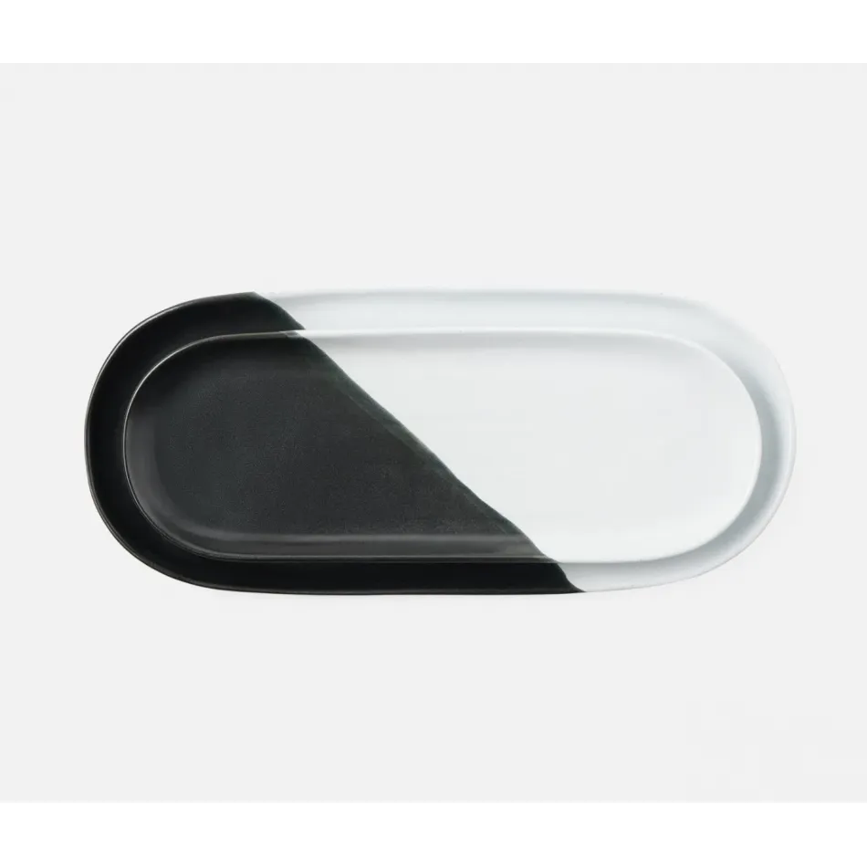 Landen Black/White, Oblong Serving Platter, Set of 2