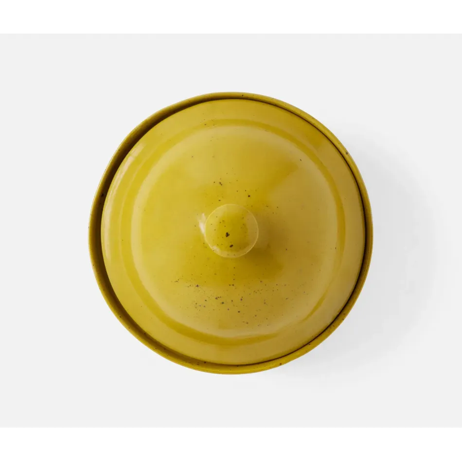 Marcus Chartreuse Salt Glaze, Cloche Serving Platter, Stoneware, Large