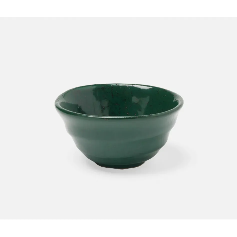 Marcus Dark Green Salt Glaze Small Bowl Stoneware, Pack of 4
