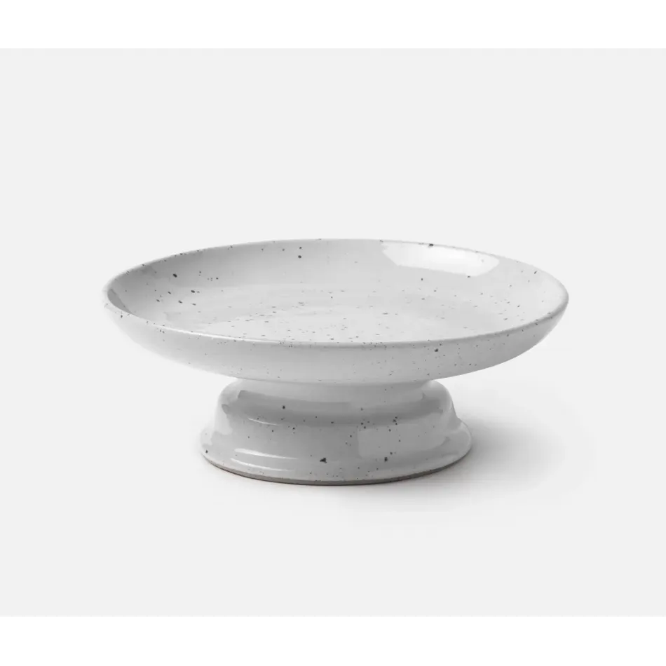 Marcus White Salt Glaze Cake Stand Stoneware Medium, Pack of 2