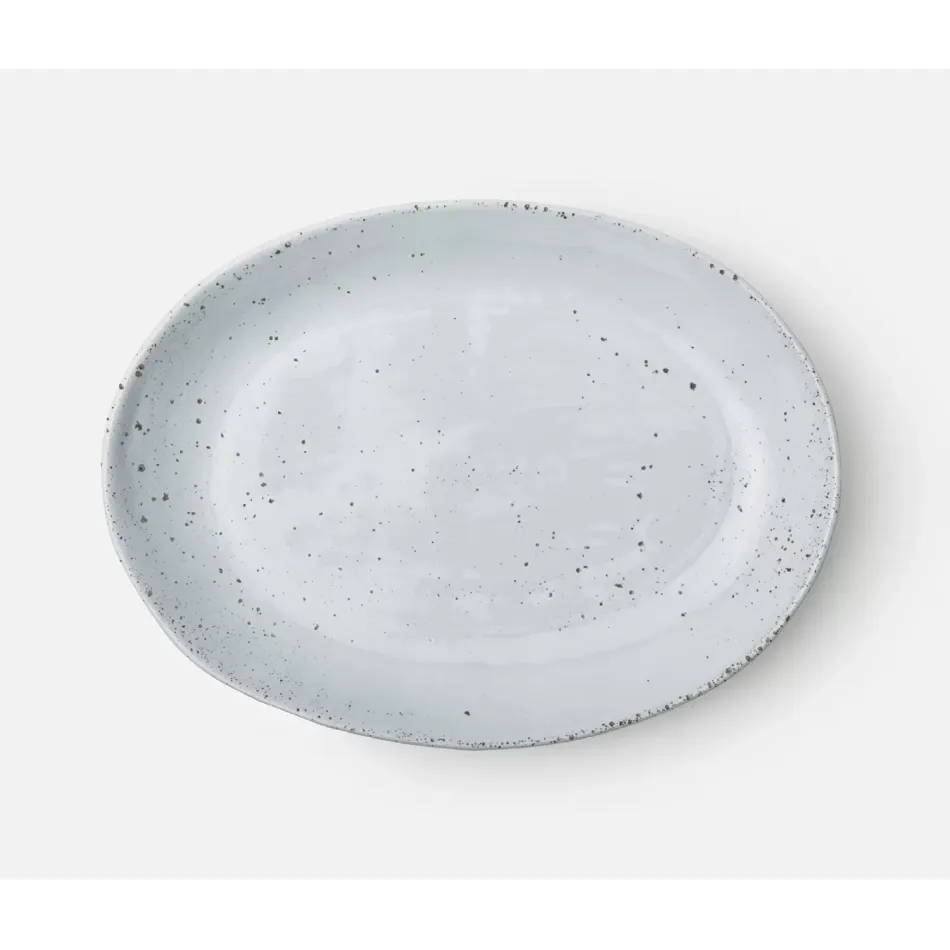 Marcus White Salt Glaze Oval Serving Platter Stoneware Large, Pack of 2