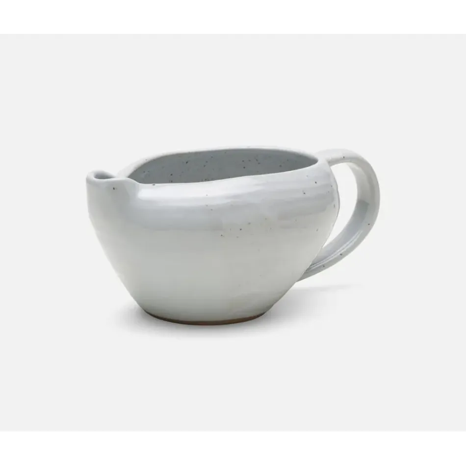 Miranda White Salt Glaze Gravy Dish W/ Handle Medium Pack Of 2