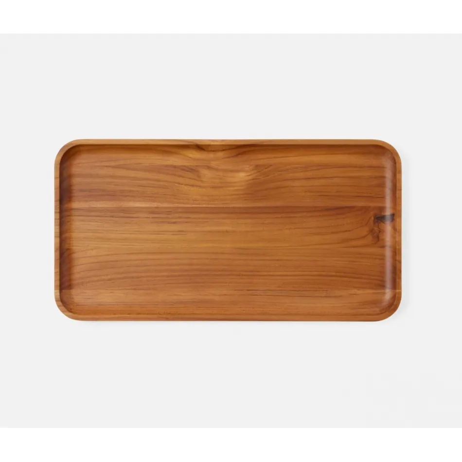 Nathan Natural Teak Serving Tray, Medium, 18x9.5