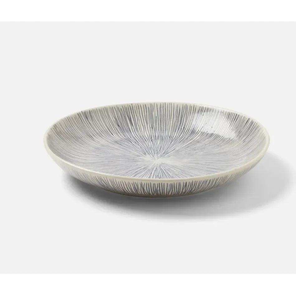Nolan Navy Cream, Round Serving Platter, Stoneware, Set/2