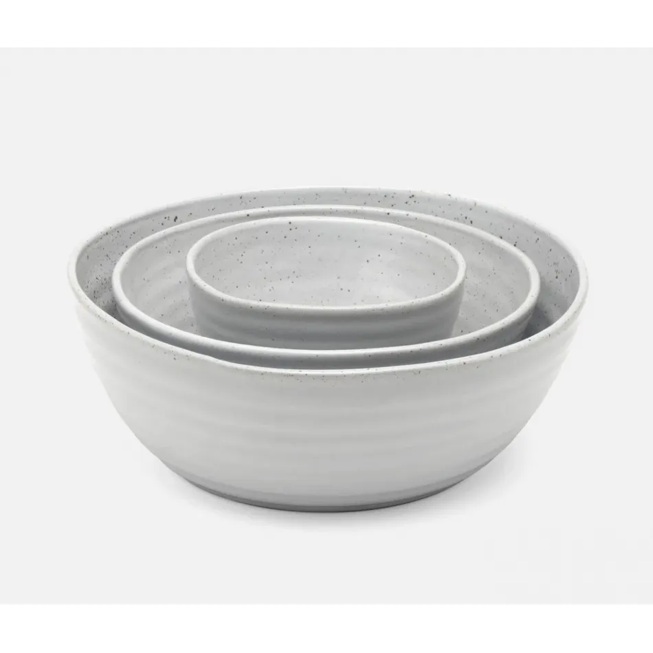 Regina White Salt Glaze, Serving Bowls, Set/3
