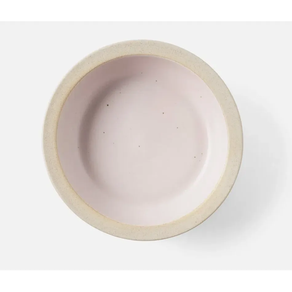 Rivka Pink Salt Glaze Serving Bowl Stoneware Large, Pack of 2